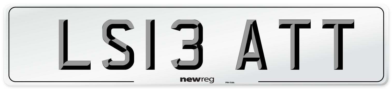 LS13 ATT Number Plate from New Reg